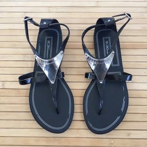 3/$20 BCBGeneration black rubber sandals